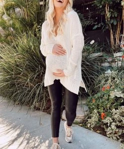 Show Me Your Mumu Maternity Hug Me Sweater ~ Cream Knit