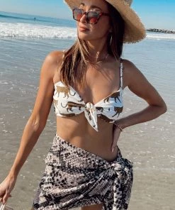 Show Me Your Mumu Oahu Tie Bralette ~ White Catwalk Swim