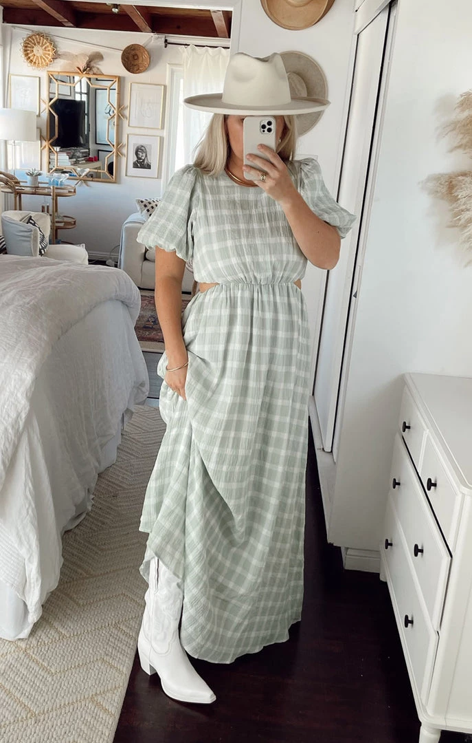 Show Me Your Mumu Eloise Maxi Dress ~ Green Plaid New Mu 6 Show Me Your Mumu Eloise Maxi Dress ~ Green Plaid New Mu