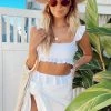 Show Me Your Mumu New Mu Seaside Ruffle Top ~ White 1 Show Me Your Mumu New Mu Seaside Ruffle Top ~ White