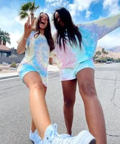 Show Me Your Mumu Boyfriend Sweatshirt ~ Rainbow Tie Dye Sweaters