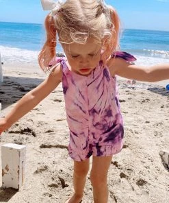 Show Me Your Mumu Mini Tilda Romper ~ Purple Tie Dye