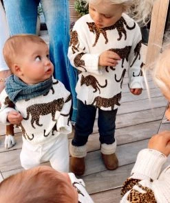 Show Me Your Mumu Mini Arroyo Sweater ~ Tossed Leopard Knit