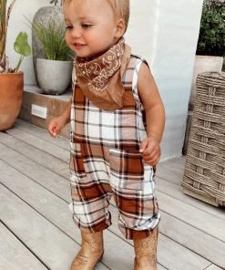 Show Me Your Mumu New Mu The Case Onesie ~ Tan Plaid