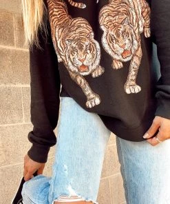 Show Me Your Mumu Simon Pullover ~ Dancing Tiger Graphic New Mu 16 Show Me Your Mumu Simon Pullover ~ Dancing Tiger Graphic New Mu