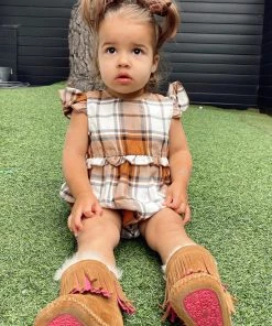 Show Me Your Mumu The Soutas Onesie ~ Tan Plaid New Mu