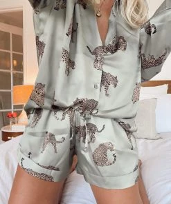 Show Me Your Mumu Early Riser PJ Set ~ Feline Fine Silky