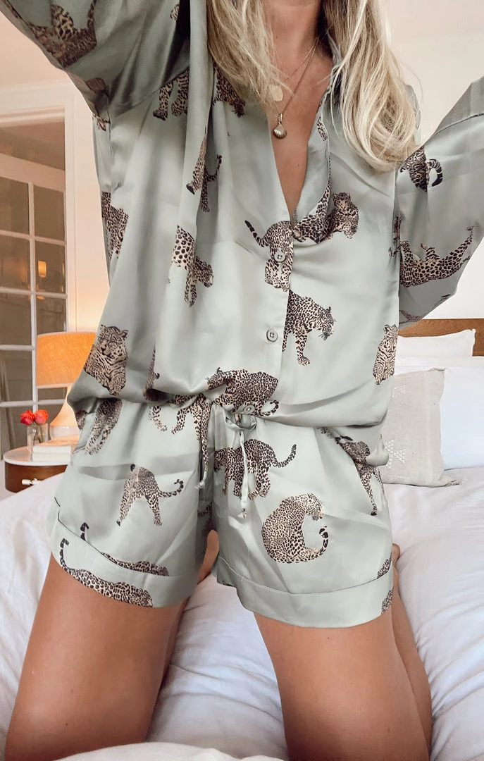 Show Me Your Mumu Early Riser PJ Set ~ Feline Fine Silky 3 Show Me Your Mumu Early Riser PJ Set ~ Feline Fine Silky