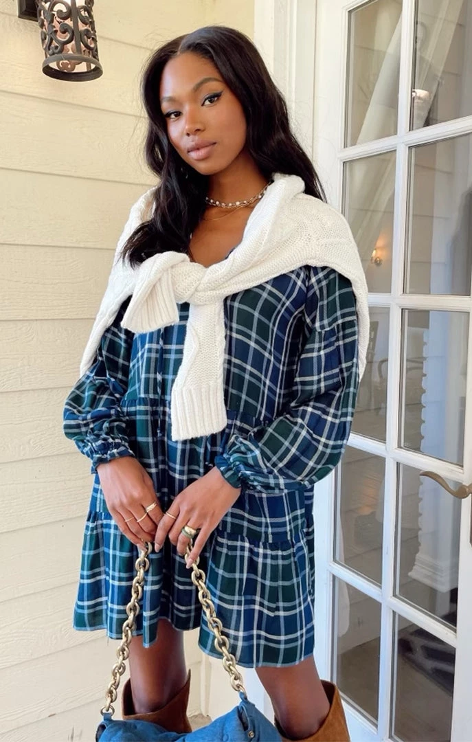 Show Me Your Mumu Ainsley Mini Dress ~ Green And Blue Plaid 7 Show Me Your Mumu Ainsley Mini Dress ~ Green And Blue Plaid