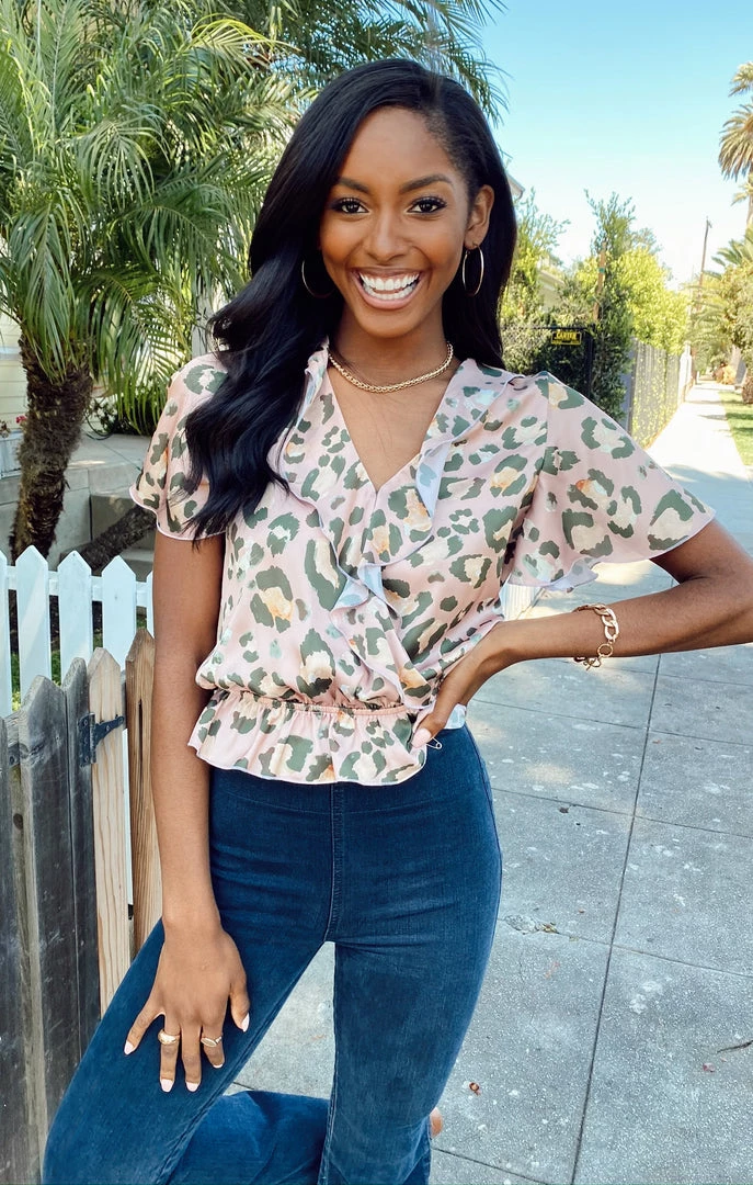 Show Me Your Mumu Audrina Top ~ Pink Cheetah Girl Silky Tops 7 Show Me Your Mumu Audrina Top ~ Pink Cheetah Girl Silky Tops