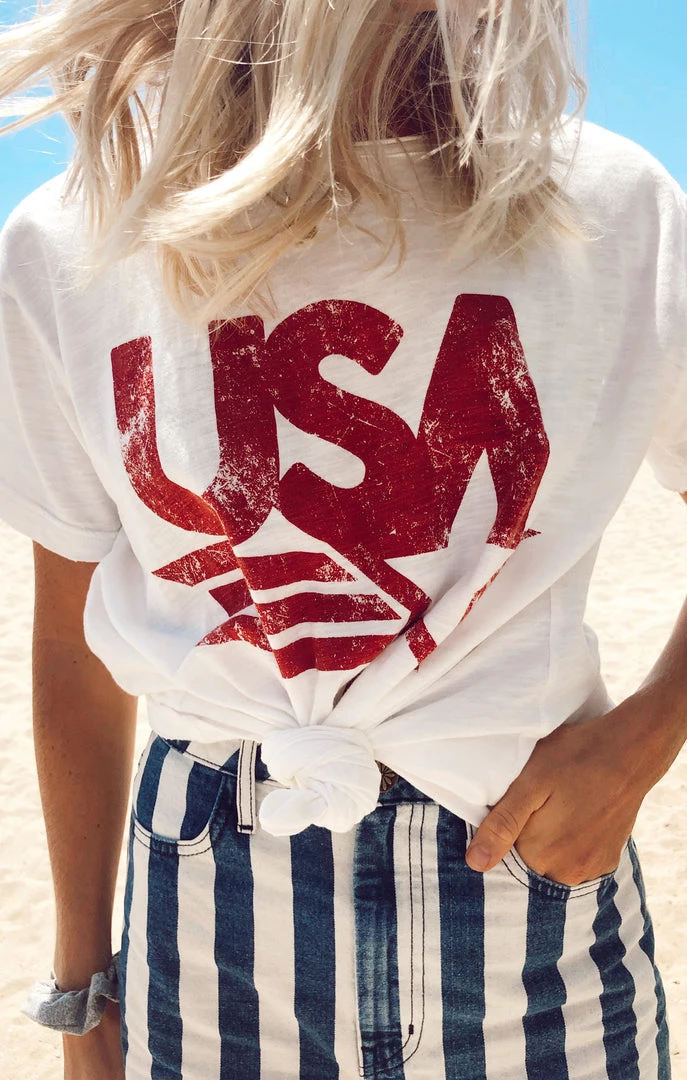 Show Me Your Mumu New Mu Cooper Tee ~ USA Graphic 7 Show Me Your Mumu New Mu Cooper Tee ~ USA Graphic