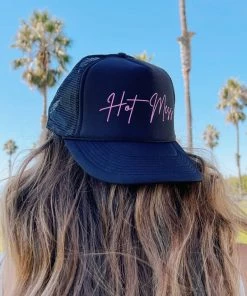 Show Me Your Mumu Hot Mess Trucker Hat ~ Black & Hot Pink New Mu 13 Show Me Your Mumu Hot Mess Trucker Hat ~ Black & Hot Pink New Mu