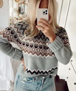 Show Me Your Mumu Cody Sweater ~ Sage Fair Isle