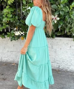 Show Me Your Mumu Linds Midi Dress ~ Parakeet Linen New Mu