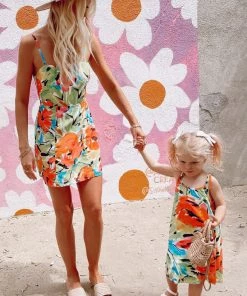 Show Me Your Mumu New Mu Lauren Tie Mini Dress ~ Mimosa Blooms
