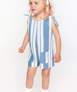 Show Me Your Mumu Clothes Mini Tilda Romper ~ Sailboat Stripe