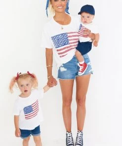 Show Me Your Mumu Cooper Tee ~ American Flag Graphic New Mu