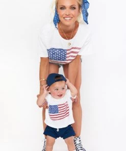 Show Me Your Mumu Mini Cooper Tee ~ American Flag Graphic