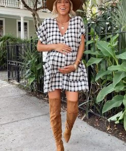 Show Me Your Mumu Odessa Dress ~ Check Me Black New Mu