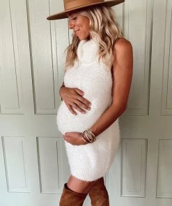 Show Me Your Mumu Fauna Dress ~ Fuzzy Cream Knit New Mu