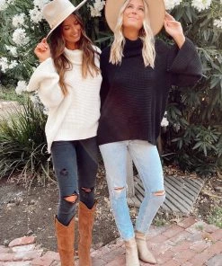 Show Me Your Mumu New Mu Hicks Sweater ~ Black Waffle Knit