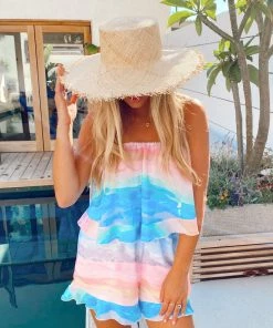 Show Me Your Mumu Thelma Ruffle Romper ~ MUmaid Waves