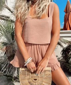 Show Me Your Mumu Tara Crop Top ~ Tan