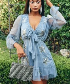 Show Me Your Mumu New Mu Magic Mini Dress ~ Silver Star Sequins