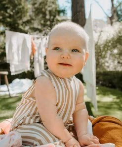 Show Me Your Mumu The Case Onesie ~ Beige Everyday Stripe