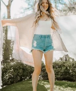 Show Me Your Mumu New Mu Lorolie Tunic ~ Beige Everyday Stripe