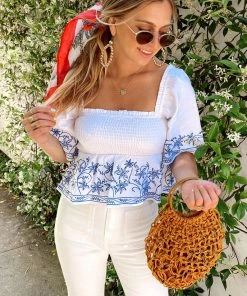 Show Me Your Mumu Maria Top ~ Blue Embroidery Tops 15 Show Me Your Mumu Maria Top ~ Blue Embroidery Tops