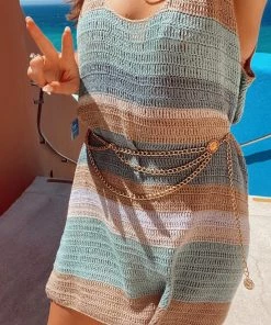 Show Me Your Mumu New Mu Summerly Mini Dress ~ Mermaid Crochet