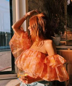 Show Me Your Mumu New Mu Rossella Ruffle Top ~ Flirty Floral