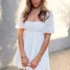 Show Me Your Mumu Smitten Babydoll Dress ~ Duchess Lace White