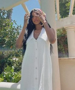 Show Me Your Mumu Shirley Shift Dress ~ White Linen New Mu