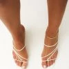 Show Me Your Mumu New Mu Billini Isadora Heels ~ White