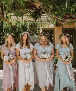 Show Me Your Mumu Maternity Jess Ruffle Midi Dress ~ Silver Sage Crisp 25 Show Me Your Mumu Maternity Jess Ruffle Midi Dress ~ Silver Sage Crisp