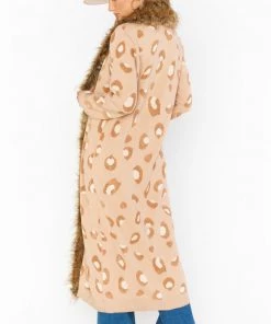 Show Me Your Mumu New Mu Langston Cardigan ~ Warm Leopard Knit Faux Fur