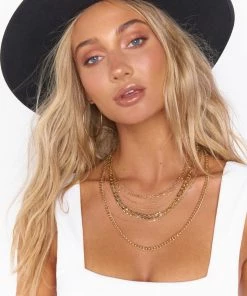Show Me Your Mumu Layered Chain Necklace ~ Gold