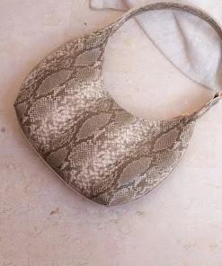 Show Me Your Mumu Billini Margot Shoulder Bag ~ Cream Python New Mu