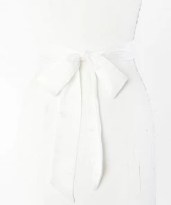 Show Me Your Mumu Bridesmaids Dresses Bridesmaid Sash ~ Ivory Luxe Satin