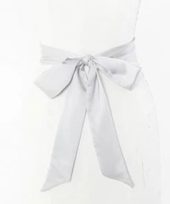 Show Me Your Mumu Bridesmaid Sash ~ Silver Luxe Satin
