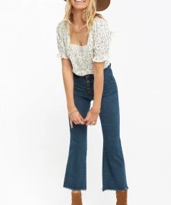 Show Me Your Mumu Cropped Farrah Trouser ~ Dark Rainstorm Denim