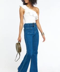Show Me Your Mumu Farrah Trouser Flare ~ Braided True Blue