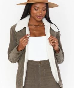 Show Me Your Mumu Durado Jacket ~ Evergreen Corduroy Faux Sherpa