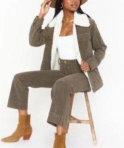 Show Me Your Mumu Durado Jacket ~ Evergreen Corduroy Faux Sherpa