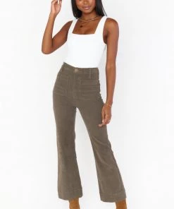 Show Me Your Mumu Cropped Farrah Trouser ~ Evergreen Corduroy New Mu