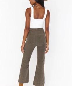 Show Me Your Mumu Cropped Farrah Trouser ~ Evergreen Corduroy New Mu
