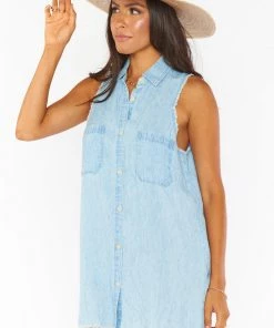 Show Me Your Mumu Vicki Shirt Dress ~ Light Rain