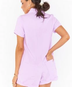 Show Me Your Mumu Range Romper ~ Bright Lilac